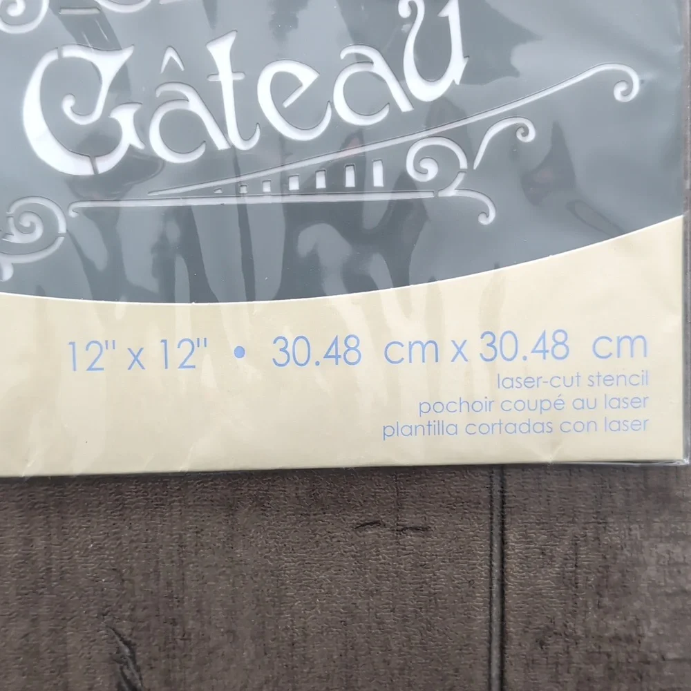 NWOT 12x12" Patisserie (French Bakery) Stencil - Picture 2 of 4